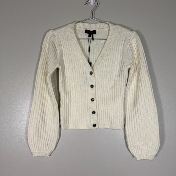 *NEW Donna Karan Jewel Button Bright Lights Big City Cardigan Size XXS (FLAW) - Picture 2 of 9